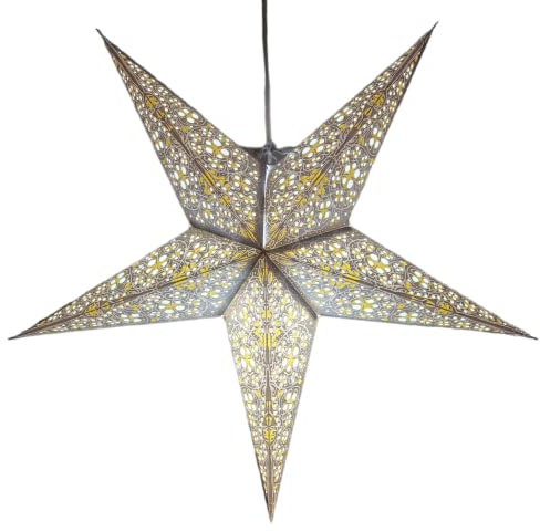 YEPSIO Grande lanterne étoile en papier à suspendre pour décoration de Noël, mariage, maison, fête d'anniversaire (Galaxy 009) - 60 cm