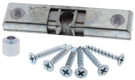 GU Uni-Jet K-17229-00-0-1 Loqueteau de porte de balcon avec douille et set de vis ToniTec universel galvanisé Argenté