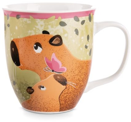 NICI Tasse Capybara Capy-Barbara 360ml Porzellan 10x9cm braun - Teetasse Kaffee-Tasse Porzellantasse Henkeltasse Tasse Mug mit Henkel für Kalt- und Heißgetränke, Kaffee, Tee, Milch, Kakao