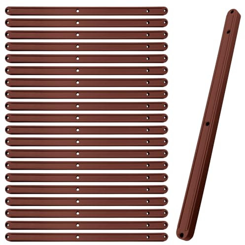 10 pares de guías de cajón de repuesto de 300 mm, de plástico blanco, rieles de cajones de cocina, armarios de cocina, cajones ranurados (marrón)