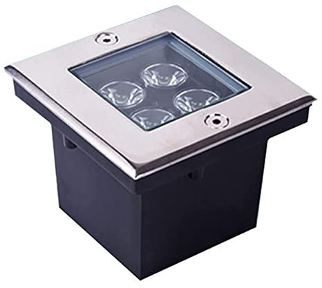 Faretti da Incasso A Pavimento Quadrato 4W Faretto Calpestabile LED Vetro Temperato Elevata Capacità di Carico IP67 Impermeabile For Esterno, Giardino, Terrazzo, Strada(Cold White light,85-265V)
