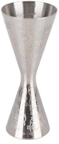Jigger Rostfritt Stål Tillbehör Jigger, Rostfritt Stål Jigger Jigger Vacker Kopp Oz Glas med Uns för Mätare 45 Ml 30 Ml 304 Rostfritt Stål för Etsning Mönster