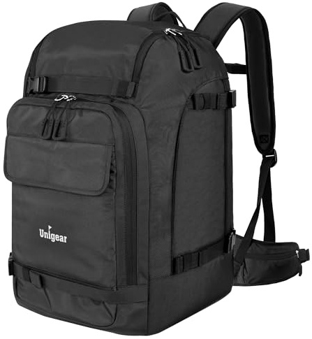 Unigear Bolsa para Botas de Esquí Mochila con Compartimientos de Botas Ropa Casco y Correa para Tabla de Snowboard Gran Capacidad de 70L de Hombre y Mujer Unisex