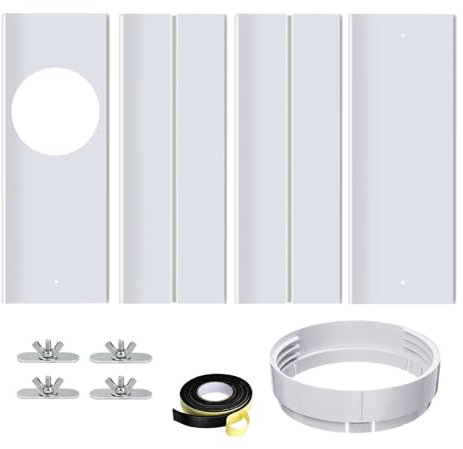 Tragbare Klimaanlage Fenster Vent Kit, 4X Fensterabdichtung Platte Für Mobile Klimageräte, AC Klimaanlage Fensterabdichtung Rolladen Abluftschlauch Adapter AC Kit
