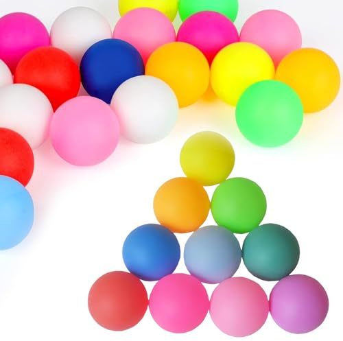 Woteenore Lot de 30 balles de ping-pong colorées de qualité supérieure de 40 mm pour l'entraînement et les loisirs dans des couleurs vives