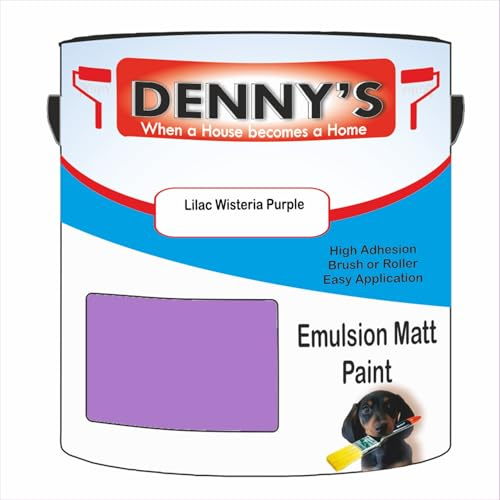 Premium Interior Wall & Ceiling Emulsion Paint – Lilac Wisteria Purple – Rich Matt Finish, Durable & Washable, Low Odour, Ideal for Living Rooms, Bedrooms & Hallways (250ML Tin)