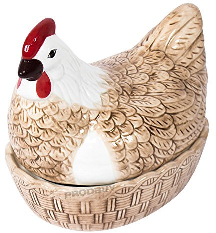 Colourful Ceramic Egg Storage Hen Nest