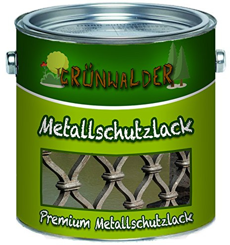Grünwalder Metallschutzfarbe premium Metallschutzlack schnelltrocknend und leicht zu verarbeiten - TOP! (1 L, Laubgrün (RAL 6002))