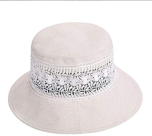 WXJLYZRCXK Hut Cap Weibliche Freizeit Visier Strandhut Modeschale Bogen/Hut, Besser Komfort/Beige/Medium