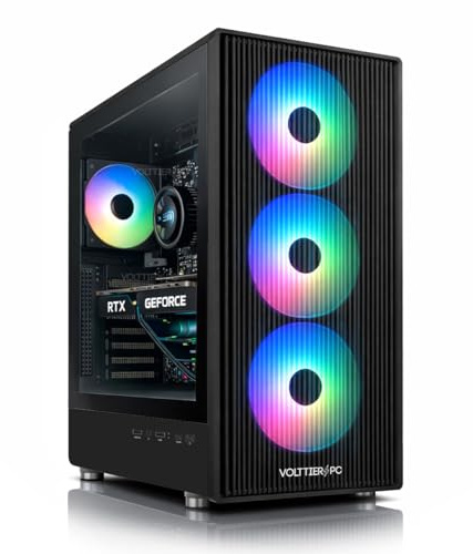 VolttierPC PC Gaming AMD Ryzen 5 5500 | Nvidia RTX 3050 6GB | 32GB RAM | 1TB NVMe | WiFi 6 + Bluetooth 5.2 | Windows 11 Pro | Ordenador Gaming | PC Gamer