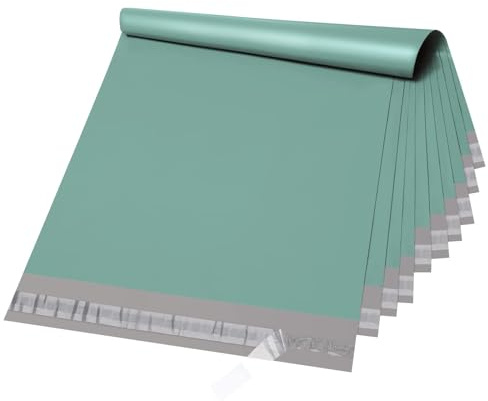 Metronic Poly Mailers 14.5x19 50PC Large Shipping Bags in Grayed Jade Green