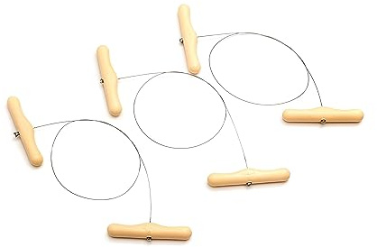 Cheese Slicer Wire 17.7 Inch - Cheese Cutter with Wire - Slicers/Strings for Block Cheese with Handles, Stainless Steell, 3 Pcs
