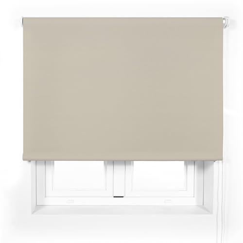 Blindecor Estor Translúcido Premium a Medida | Color Marfil | Estor 75 x 165 cm (Ancho por Alto) Tamaño Tela 72 x 160 cm | Estor Enrollable Translúcido Tubo de 38mm, más Resistente y Elegante
