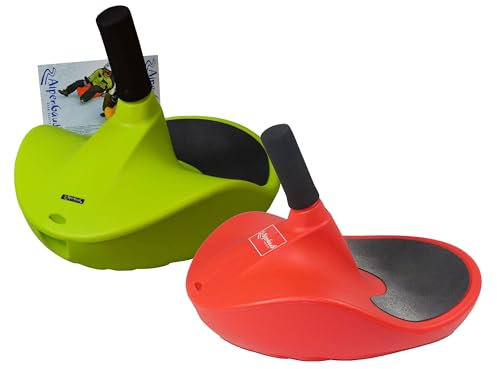 2 x Alpengaudi Zipfelbob Rodel Bob Schlitten mit Handgriff bis 100 kg (1 STK rot 1 STK grün)