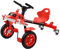 OOFAYJIA Kinder Tretfahrzeug ab 3 Jahren | Kettcar Spielzeugauto mit Anti-Rutsch-Pedalen & Verstellbarer Sitz Geburtstag/Weihnachten‌,Rot