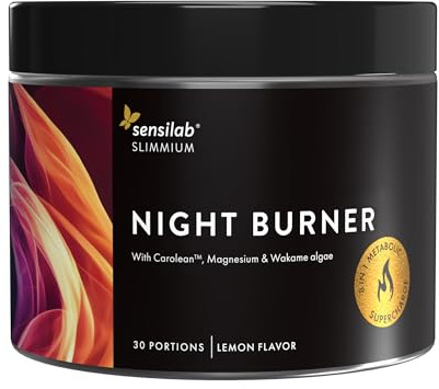 Night Burner – Support for Deep Sleep and Weight Loss with Carolean, Inulin Powder, Wakame Seaweed, Magnesium, Green Tea, Chrome - 135 g, Slimmium Sensilab