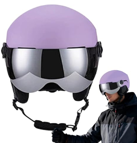 Shockproof Ski Helmet With Warm Hat And Goggles | Protective Outdoor Snow Helmet For Men Women Youth Adults Skiers Snowboarders Downhill Resort Indoor Outdoor Sports, Durable Lightweight Safety Headge