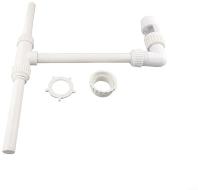 Honseadek Fontana a cascata regolabile a doppio getto per piscine all'aperto, irrigatore in PVC con 2 flussi di spruzzo, accessorio per piscina estiva