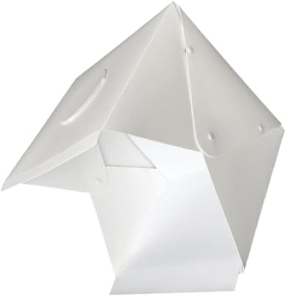 VERDANVERSE Scatola Luminosa per Fotografia Piccola 40Cm LED Doppia Striscia Fondale Fotografico 2 Colori Light Box Portatile per Gioielli Accessori e Prodotti da Esposizione