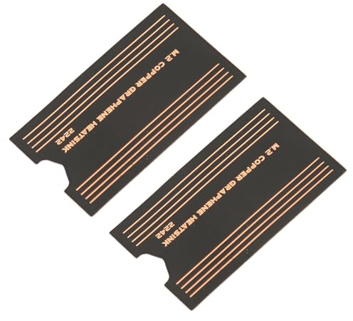 Yanmis 2st M.2 2242 SSD Thermal Pad 0.15mm Mässing Grafen Kylfläns Snabb Värmeledning Kylplatta Ren Koppar Värmeledande för Laptop Gaming PC