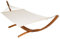 tectake® XXL Outdoor Hängematte für 2 Personen, Doppelliege mit Gestell, Liegefläche 205x150 cm, Belastbarkeit max. 200 kg, Gartenschaukel, Möbel für Balkon, Garten und Terrassen