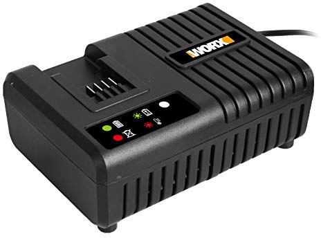 WORX WA3867 20V Ultra Fast High Capacity Battery Charger, Quick Charging for WORX 20V/40V Li-Ion Batteries, Compatible with PowerShare Tools
