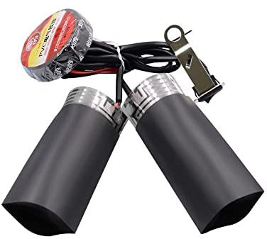 Asudaro Motorrad Lenkergriffe Heizgriff, Beheizt Griff Pads für ATV Roller, Heizung Pads Heizgriffe Heizpads für Fahrrad Mit Wasserdichtem Schalter, Schwarz