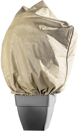 Windhager vinterfleecehuva Ultraprotect XL, 1,1 x 1,1 m, beige, 200 g/m², vinterskydd för växter, köldskydd, frostskydd, fleecehuva, växtskydd vinter, UV-stabiliserad