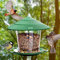 SANOTO Vogelfutterhaus, Futterhaus für Vögel Vogelfutterspender Vogelfutterstation zum Aufhängen Futterspender Wildvögel Hängend Kegelblume Vogel Futterhaus Wetterfest Balkon, Überdachtes
