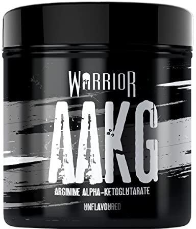 Warrior, Arginine Alpha-Ketoglutarate (AAKG) Powder – 300g – Nitric Oxide Booster – 500mg – Non-Stimulant Muscle Pump Supplement – Enhance Performance and Stack with a Pre Workout Formula