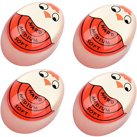 TOFOREVO Egg Timers for Hard Boiled Eggs Timer Red 4pack