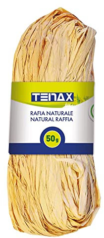 Tenax Raphia Naturel 50 g, Ligature pour Plantes et Jardinage, Ficelle pour Artisanat, Bricolage, Décoration et Ligature Bouquets Floraux et Paquets-Cadeaux