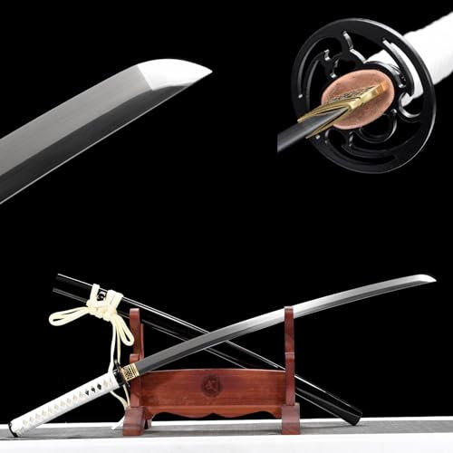 LQSMX sword 103cm Samuraischwert Sharp Katana Handgeschmiedeter Federstahl ，Sammlungen, Geschenke, Halloween, Rollenspiele, Kampfsportübungen