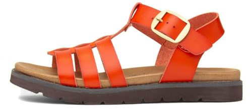 Heavenly Feet Saltwater Womens Orange Sandal - Size 5 UK - Orange