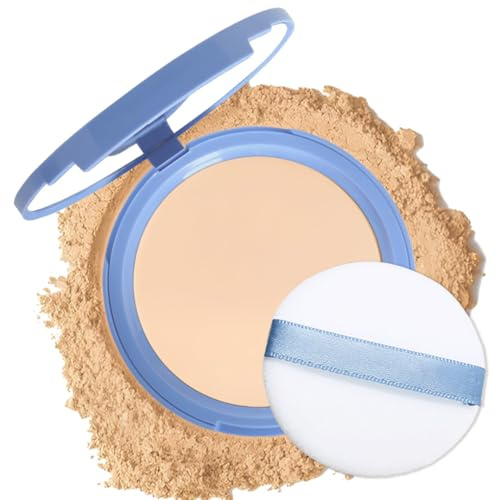 FeiCuiYun Oil Control Matte Perfection Face Powder Compact For Women, Matte Smooth Flawless Setting Powder Makeup, Polvo Compacto De Maquillaje, Waterproof Long Lasting, 0.35Oz (02 Natural Beige)