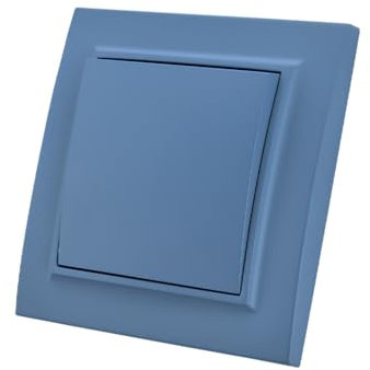 Interruptor Simple,interruptor de pared azul de 1 vía,interruptor mecánico de pared 86 mm, interruptor estándar 10 Amp, 250 V