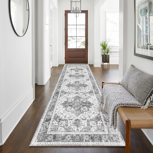 WTHYGB Teppich Läufer Flur Küche rutschfest Waschbar Teppichläufer 80x300cm Küchenläufer Hochwertig Schlafzimmer Bettvorleger für Flur Waschküche