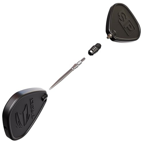 Target Darts Softdarts zu Swiss Point Steeldarts Conversion Set, Schwarz - Softdarts Conversion Tool, Umspitzen von Softdarts zu Steeldarts 2BA Gewinde - Tungsten Billet Spitzen, Swiss Point Tool