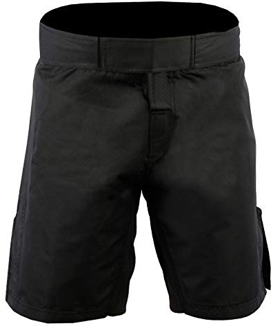 ROAR MMA Boxing Shorts Mixed Martial Art Muay Thai BJJ Grappling Fighting (Small, Simple Black)