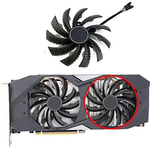 DOTODO Ventilador de refrigeración para tarjeta gráfica Gigabyte GTX 1660 ti/GTX 1650 / RTX 2060 2070 2080 Ventilador de refrigeración para tarjeta de video (ventilador B)