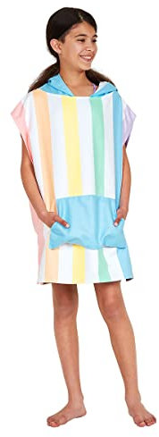 Dock & Bay Poncho mit Kapuze - Für Kinder - Super saugfähig, schnell trockend - Inklusive Tasche - Summer - Unicorn Waves, Medium (Age 7 to 10)