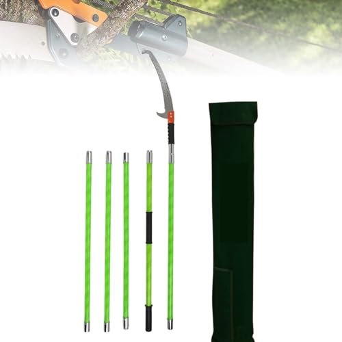 PLABNK Extendable Tree Trimmer pruning saw,Telescopic High-altitude Pruning Shears, Electrically Insulated High Branch Saw for Trimming Branches and Leaves(5M/16.4FT)