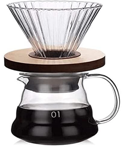 GUOQDAMI Moderna caffettiera ghiacciata, caffettiera ad alta resistenza al calore Semplice da usare, caffettiera multifunzionale creativa Caffettiera Pour Over