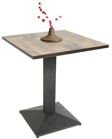 MENGDA Tisch 60x60，Gartentisch, Holz Tisch, Balkontisch,Tischplatte,Esstisch 60x60cm(Klassische Holzmaserung)