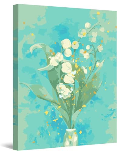 LZLHDE Leinwand Bilder Wandbilder Wohnzimmer mit Rahmen, Bilder Schlafzimmer Blumen Wandbilder Schlafzimmer Gemälde Poster & Kunstdrucke 30x40 cm