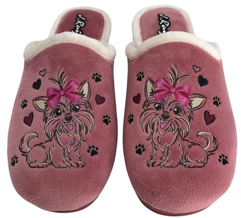 zapatillas de estar por casa mujer invierno (Maquillaje, Sistema tallas calzado EU, Adulto, Mujer, Números, mediano, 38)