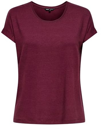 ONLY Damen ONLMOSTER 4 Pack S/S TOP JRS, Kurzarm T-Shirt, Burgundy,S