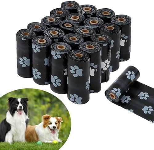 Bolsas Caca Perro, Bolsas para Excrementos de Perro, 300 Unidades Bolsas Caca Perro Biodegradables, Bolsitas Caca Perro, Dog Poop Bags, Extra Grueso, Fuerte y a Prueba de Fugas, Ligero, 30 * 20CM
