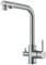 HARNART 3 Wege Wasserhahn Küche, 360° Drehbar Küchenarmatur, 3 in 1 Mischbatterie für Wasserfilter, Trinkwasserhahn mit 2 Hebel, Drei Wege Armatur Küche aus Edelstahl, Graphitgrau