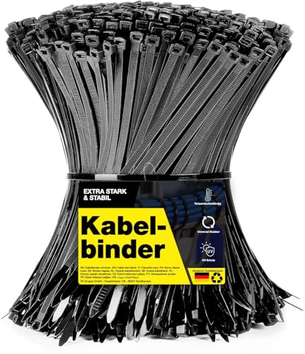 Juego de 100 bridas para cables, cortas, largas, resistentes a desgarros y a los rayos UV, varias longitudes (120 mm x 2,5 mm), color negro